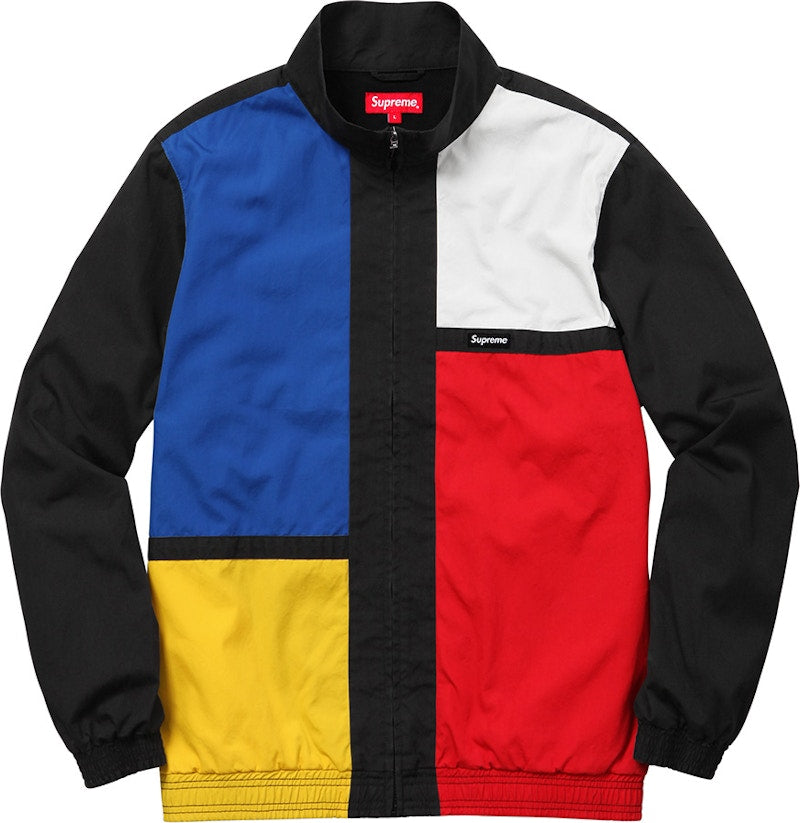 Supreme Color Blocked Track Jacket Black