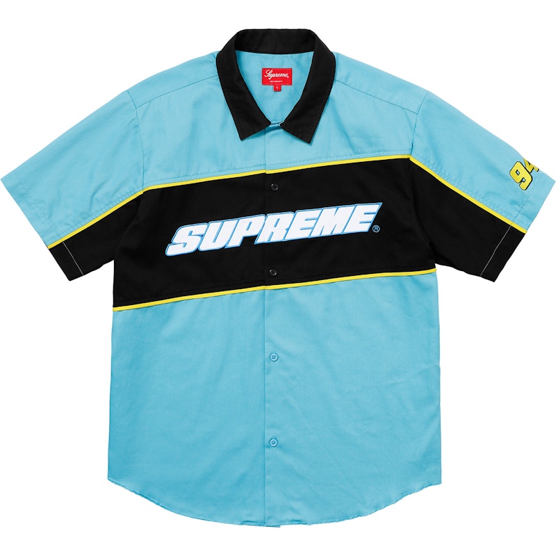 Supreme Color Blocked Work Shirt (SS18) Bright Blue