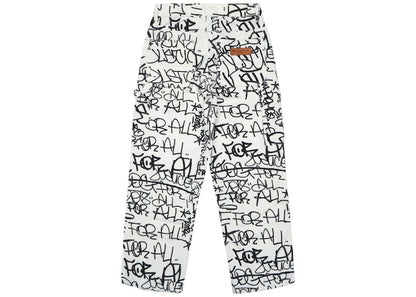 Supreme Comme des Garcons SHIRT Canvas Painter Pant White