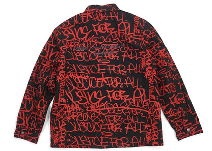 Supreme Comme des Garcons SHIRT Printed Canvas Chore Coat Black