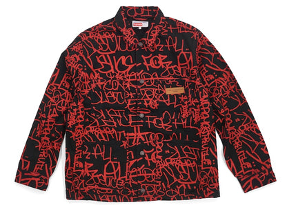 Supreme Comme des Garcons SHIRT Printed Canvas Chore Coat Black