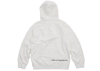 Supreme Comme des Garcons SHIRT Split Box Logo Hooded Sweatshirt White