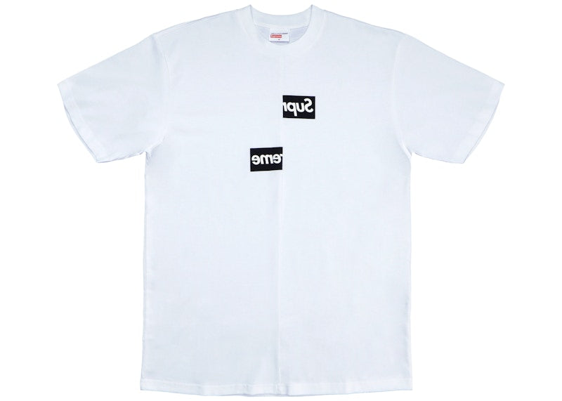 Supreme Comme des Garcons SHIRT Split Box Logo Tee White