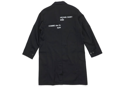 Supreme Comme des Garcons SHIRT Wool Overcoat Black