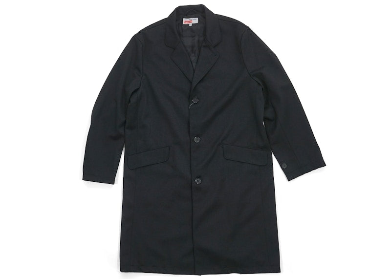 Supreme Comme des Garcons SHIRT Wool Overcoat Black