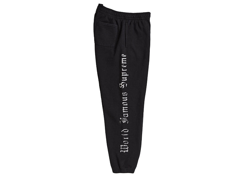Supreme Contrast Cutout Sweatpant Black