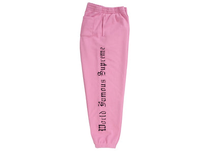 Supreme Contrast Cutout Sweatpant Pink