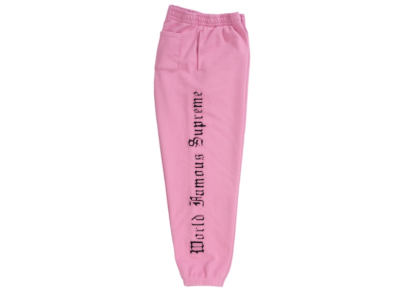 Supreme Contrast Cutout Sweatpant Pink