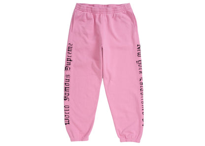 Supreme Contrast Cutout Sweatpant Pink