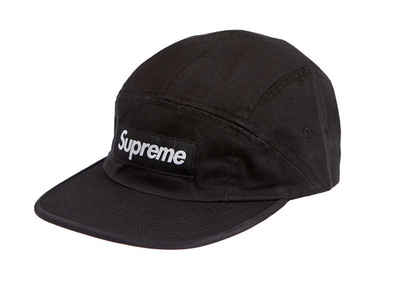 Supreme Contrast Panel Camp Cap Black