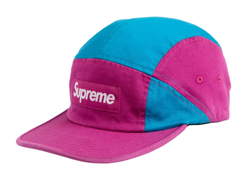 Supreme Contrast Panel Camp Cap Magenta