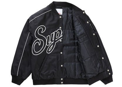 Supreme Contrast Script Varsity Jacket Black