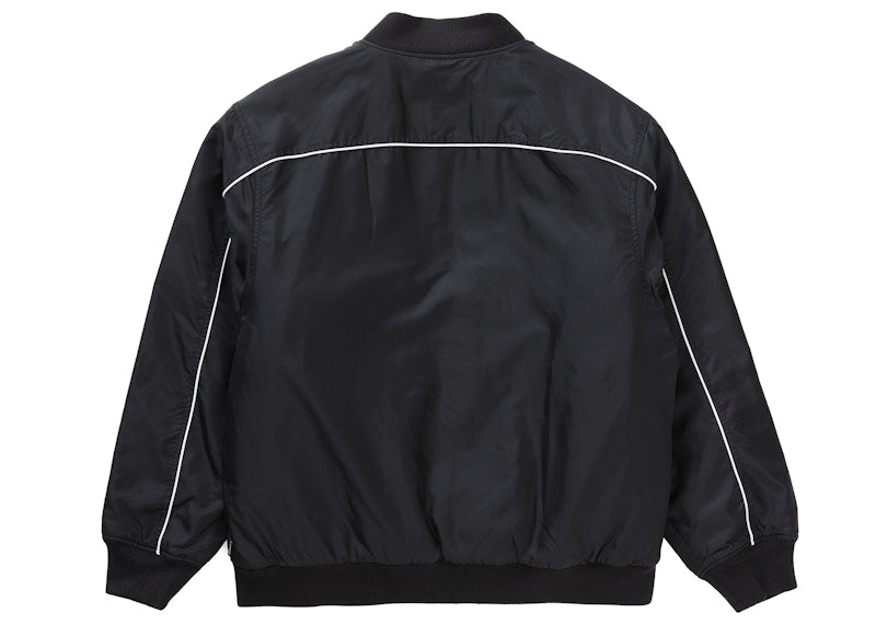 Supreme Contrast Script Varsity Jacket Black