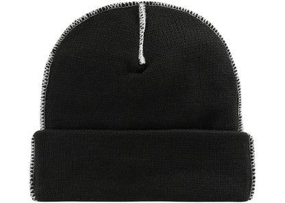 Supreme Contrast Stitch Beanie (FW22) Black