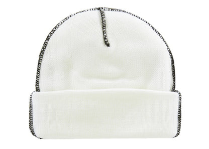 Supreme Contrast Stitch Beanie (FW22) White