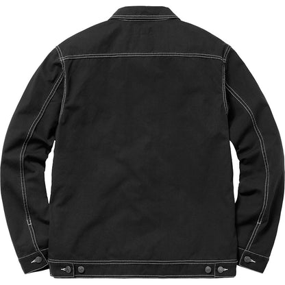 Supreme Contrast Stitch Work Jacket Black