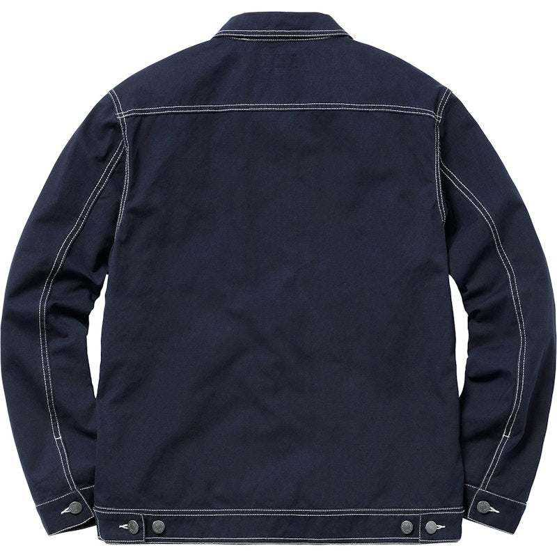 Supreme Contrast Stitch Work Jacket Navy