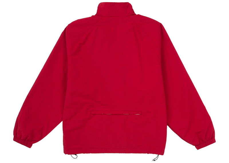 Supreme Contrast Zip Track Jacket Red