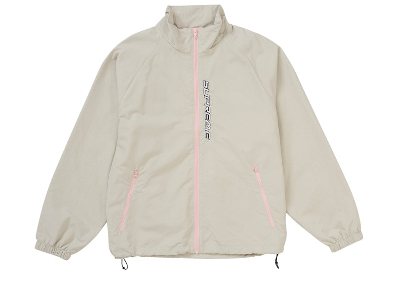 Supreme Contrast Zip Track Jacket Tan