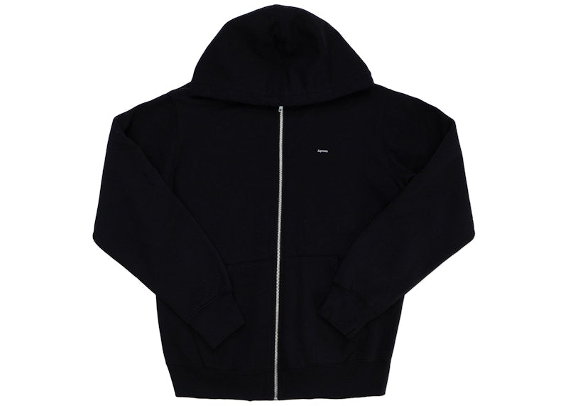 Supreme Contrast Zip Up Hooded Sweatshirt Black