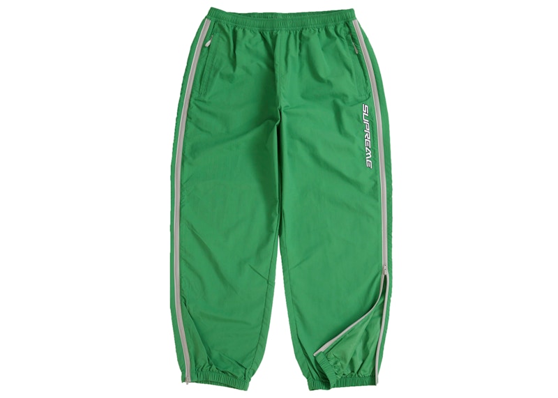 Supreme Contrast Zip Warm Up Pant Green
