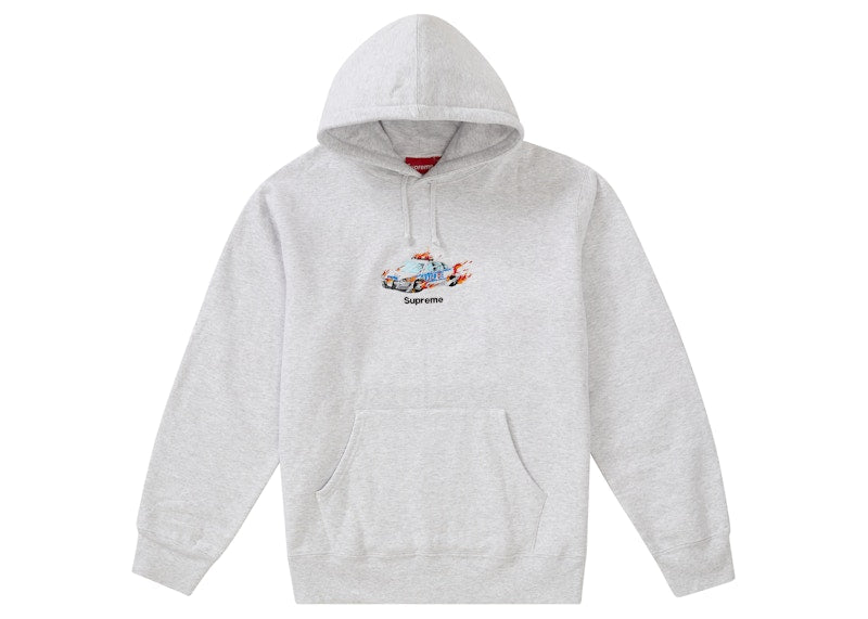 Supreme Cop Car Hooded Sweatshirt Ash Grey