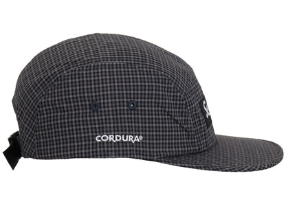 Supreme Cordura Plaid Camp Cap Black