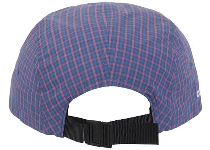Supreme Cordura Plaid Camp Cap Blue
