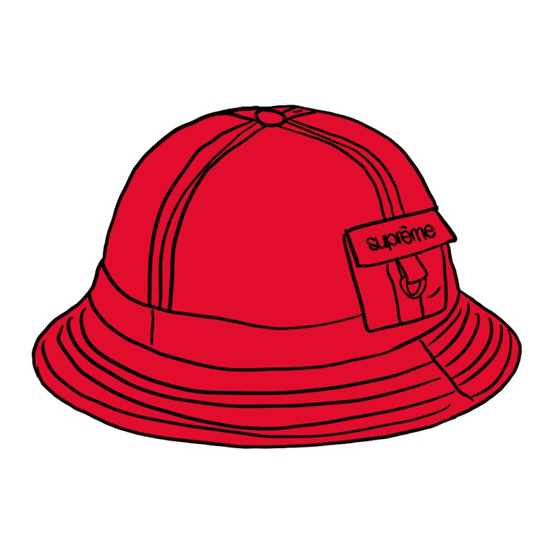 Supreme Cordura Pocket Bell Hat Red