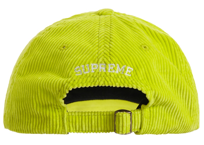 Supreme Corduroy 6-Panel Neon Yellow