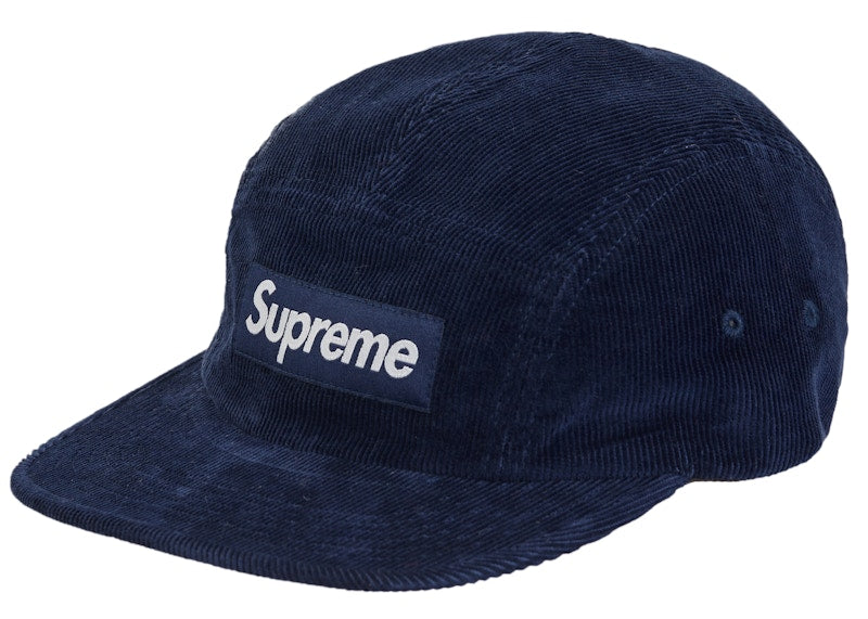 Supreme Corduroy Camp Cap (FW23) Navy
