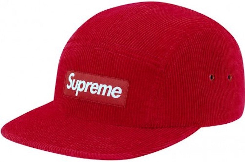 Supreme Corduroy Camp Cap Red