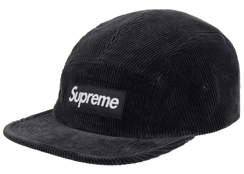 Supreme Corduroy Camp Cap (SS25) Black