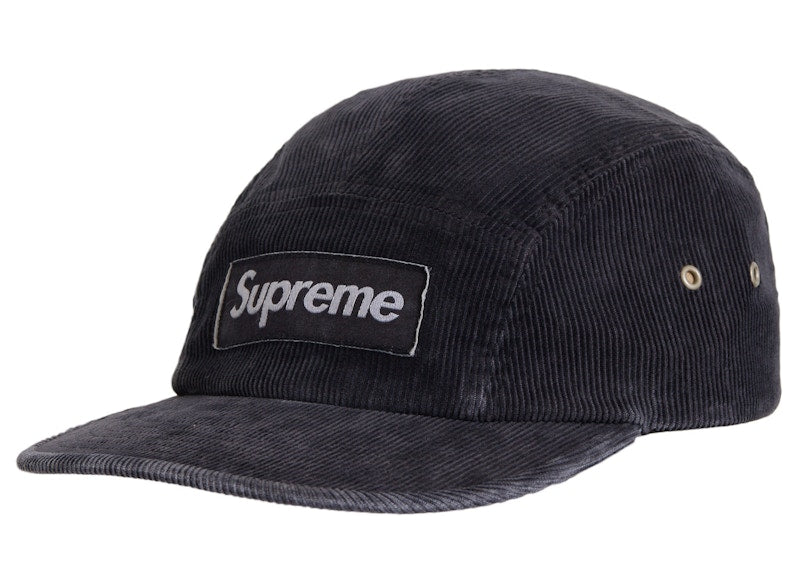 Supreme Corduroy Pocket Camp Cap Black
