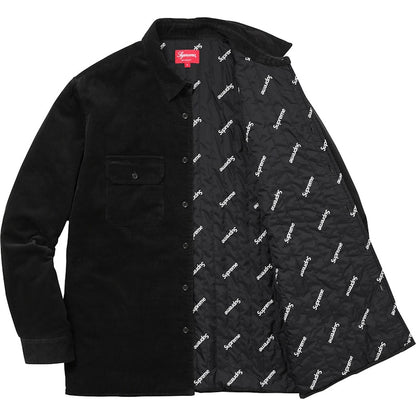 Supreme Corduroy Quilted Shirt Black