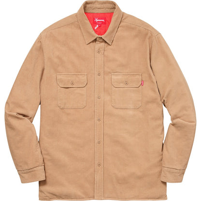 Supreme Corduroy Quilted Shirt Tan