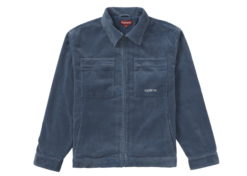 Supreme Corduroy Zip Jacket Blue