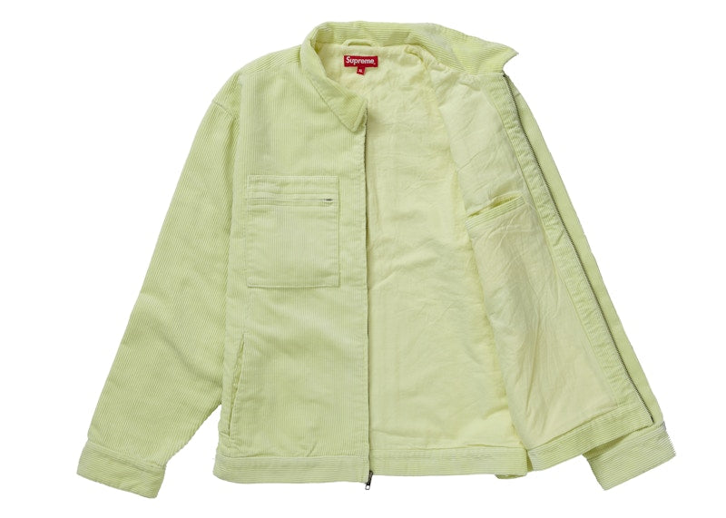Supreme Corduroy Zip Jacket Pale Yellow