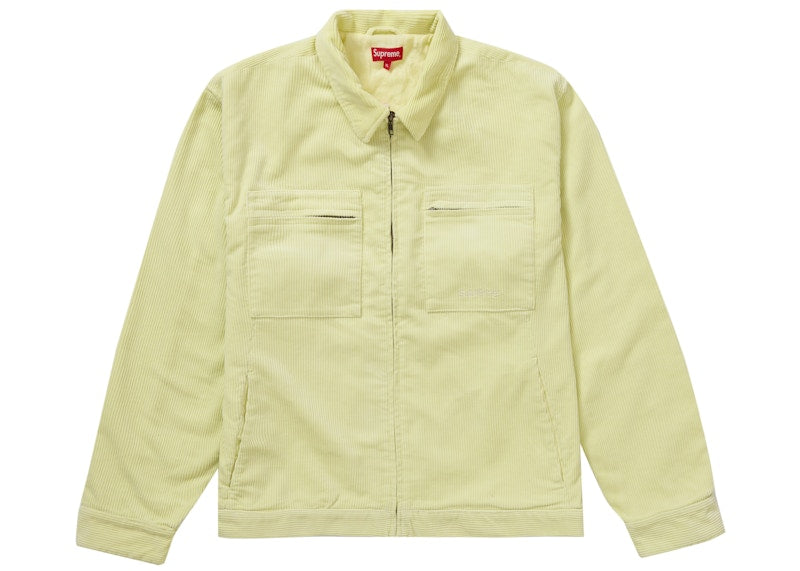 Supreme Corduroy Zip Jacket Pale Yellow