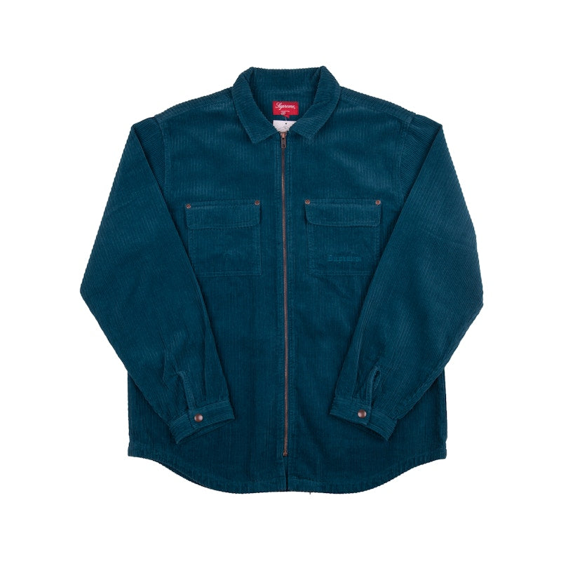 Supreme Corduroy Zip Up Shirt Teal