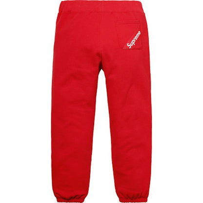Supreme Corner Label Sweatpant Red