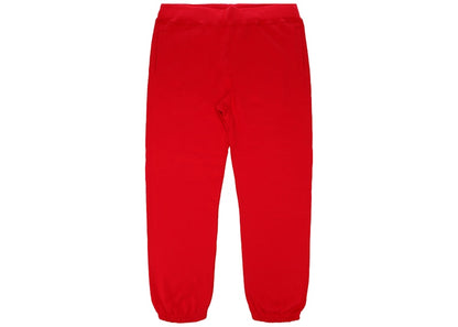 Supreme Corner Label Sweatpant Red