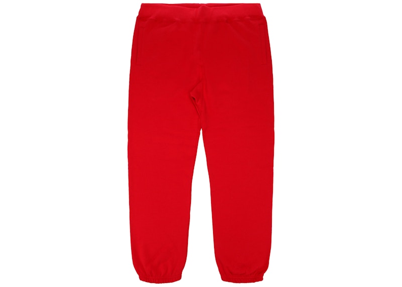 Supreme Corner Label Sweatpant Red