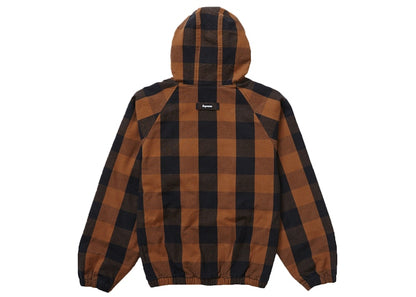 Supreme Cotton Hooded Jacket Brown Plaid