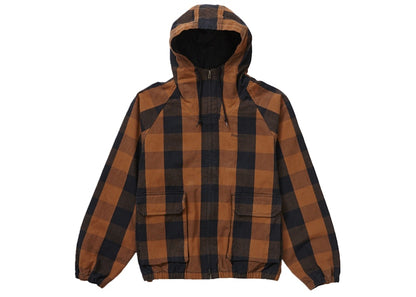 Supreme Cotton Hooded Jacket Brown Plaid