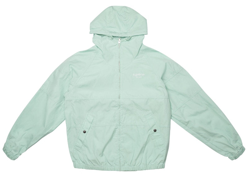 Supreme Cotton Hooded Raglan Jacket Sea Foam