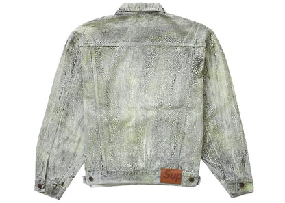Supreme Crackle Denim Trucker Jacket Multicolor