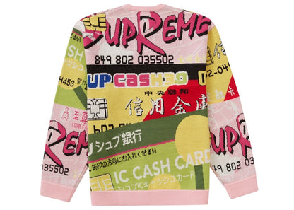 Supreme Credit Cards Sweater Pink