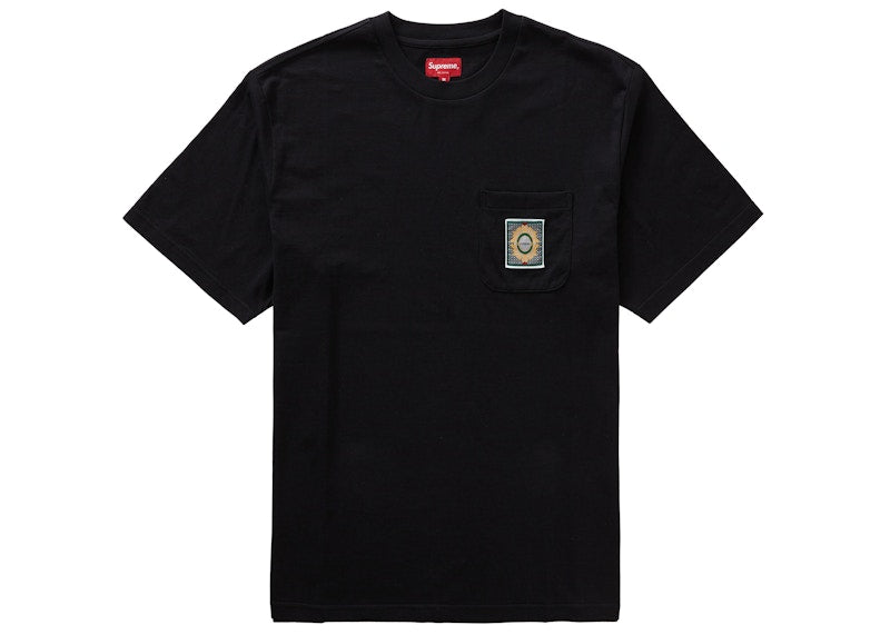 Supreme Crest Label Pocket Tee Black