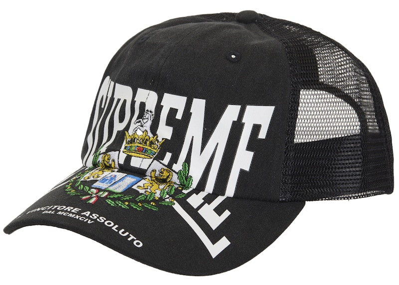 Supreme Crest Mesh Back 6-Panel Black